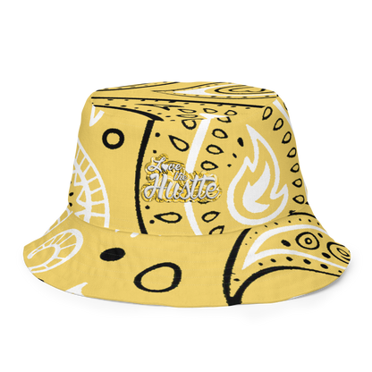 Love The Hustle® Gorro de pescador reversible de bandana con mini motivos atados