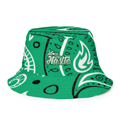 Love The Hustle® Gorro de pescador reversible de bandana con mini motivos atados