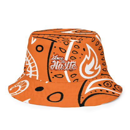 Love The Hustle® Gorro de pescador reversible de bandana con mini motivos atados
