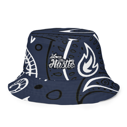 Love The Hustle® Gorro de pescador reversible de bandana con mini motivos atados