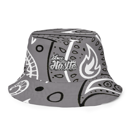 Love The Hustle® Gorro de pescador reversible de bandana con mini motivos atados