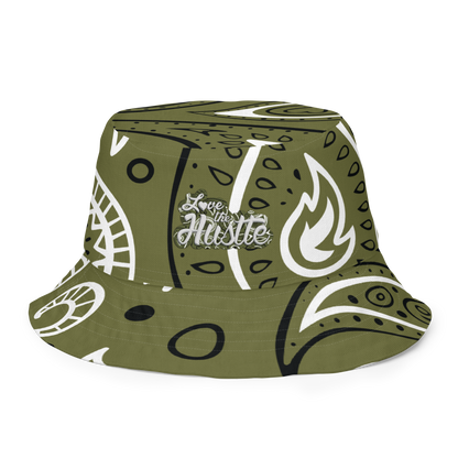 Love The Hustle™ Bandana Reversible Tyled Mini Motifs Bucket Hat