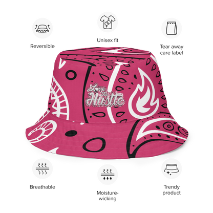 Love The Hustle™ Bandana Reversible Tyled Mini Motifs Bucket Hat
