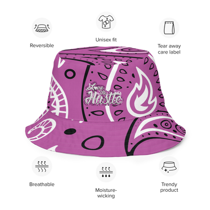 Love The Hustle™ Bandana Reversible Tyled Mini Motifs Bucket Hat