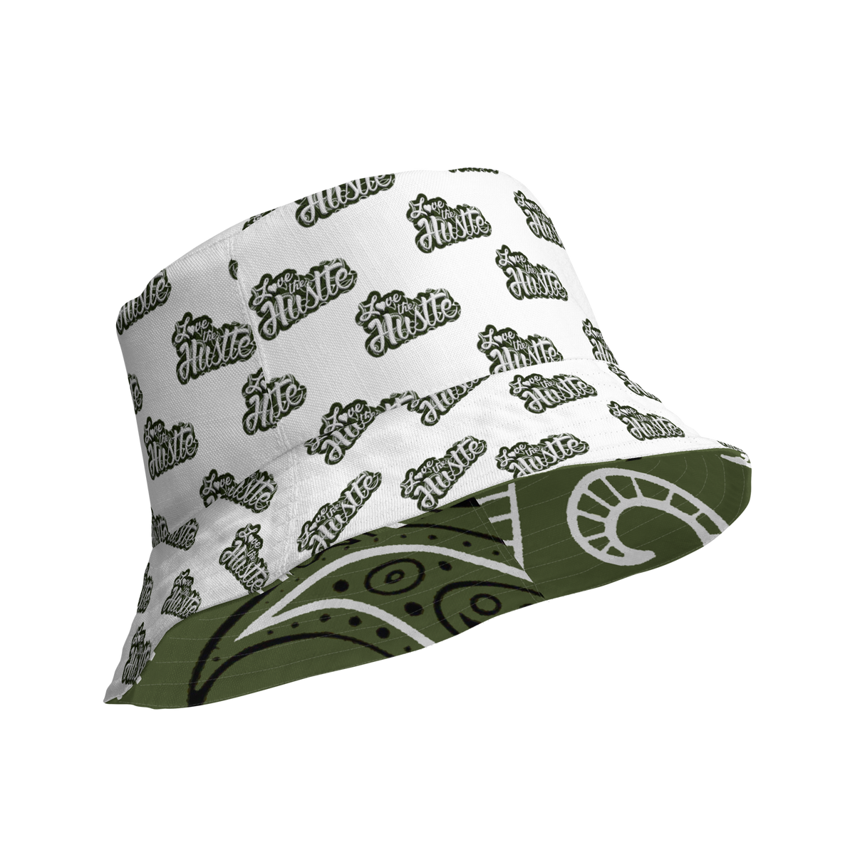 Love The Hustle® Gorro de pescador reversible de bandana con mini motivos atados