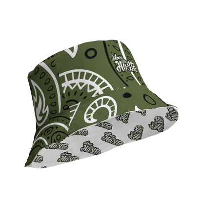Love The Hustle® Gorro de pescador reversible de bandana con mini motivos atados