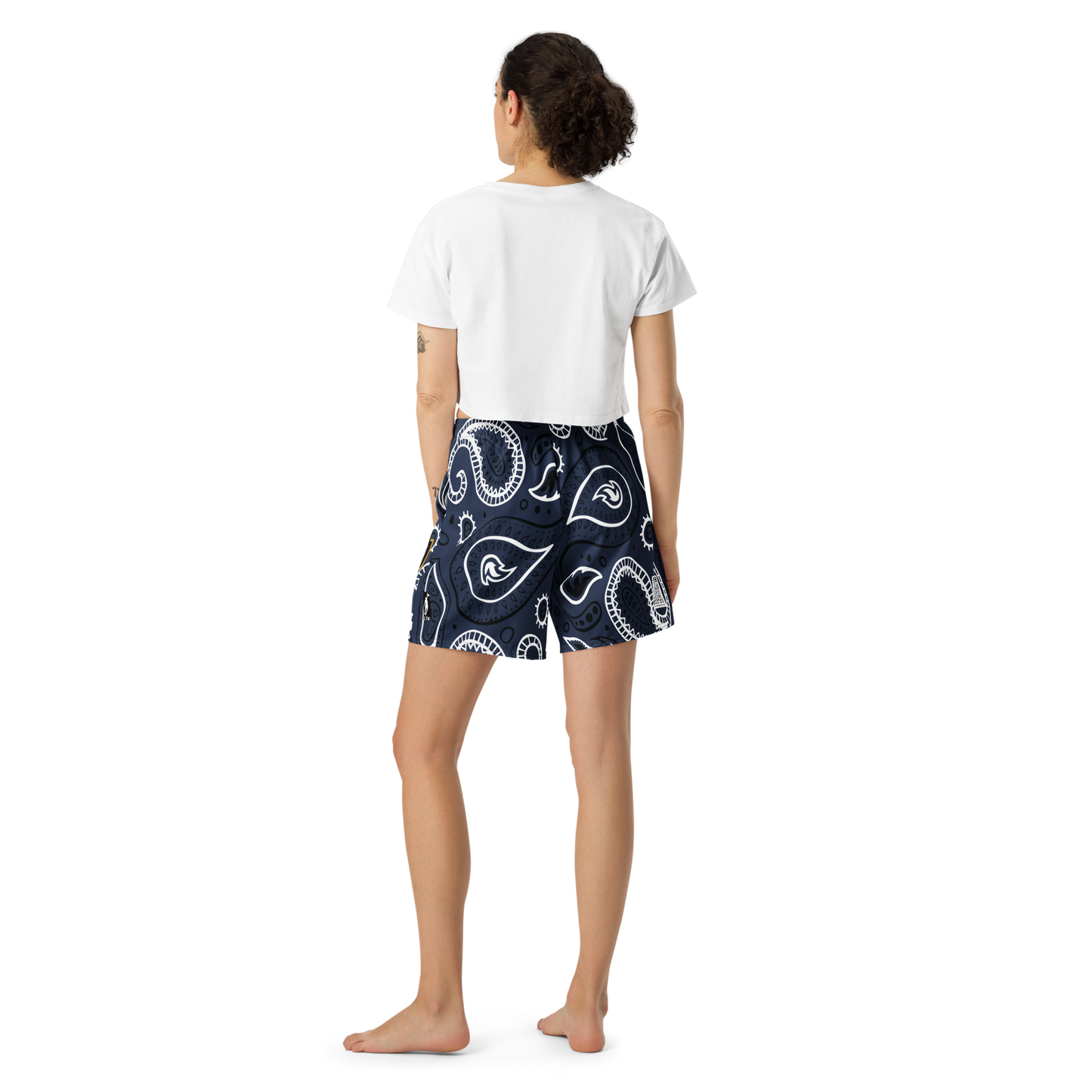 Love The Hustle® Personalized Uni Athletic Long Shorts Navy Squad