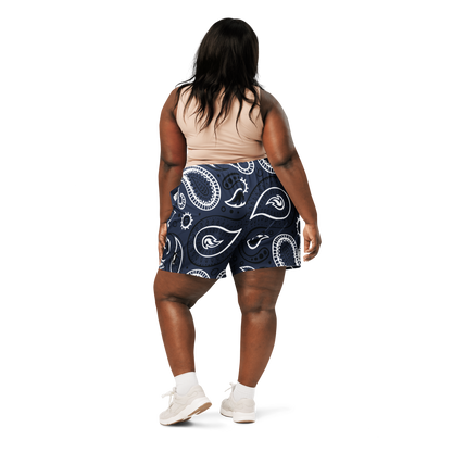 Love The Hustle® Personalized Uni Athletic Long Shorts Navy Squad