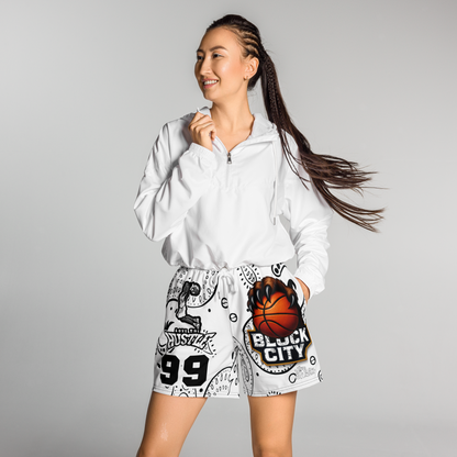 Love The Hustle® Bandana Uni Athletic Long Shorts White Squad