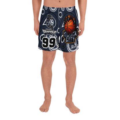 Love The Hustle® Personalized Uni Athletic Long Shorts Navy Squad