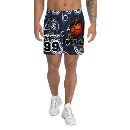 Love The Hustle® Personalized Uni Athletic Long Shorts Navy Squad