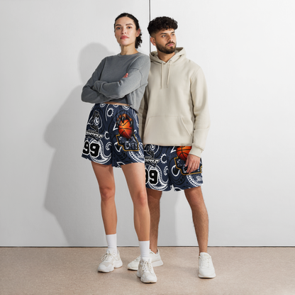 Love The Hustle® Personalized Uni Athletic Long Shorts Navy Squad