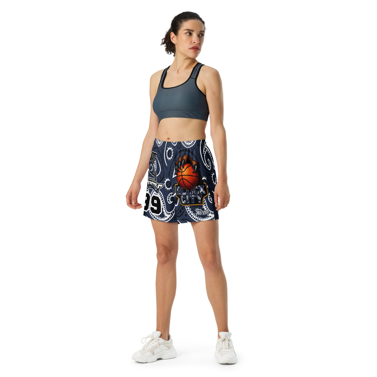 Love The Hustle® Personalized Uni Athletic Long Shorts Navy Squad