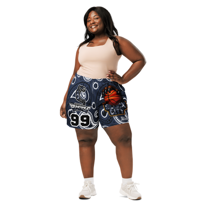 Love The Hustle® Personalized Uni Athletic Long Shorts Navy Squad