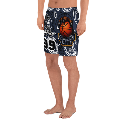 Love The Hustle® Personalized Uni Athletic Long Shorts Navy Squad