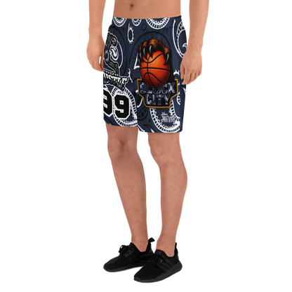 Love The Hustle® Personalized Uni Athletic Long Shorts Navy Squad