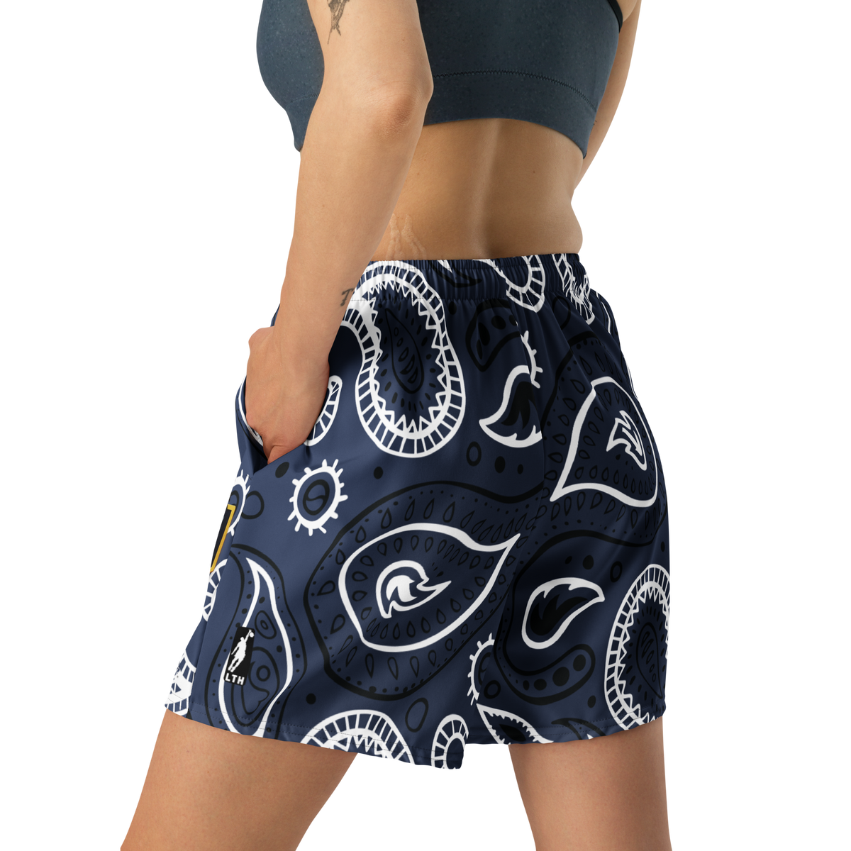 Love The Hustle® Personalized Uni Athletic Long Shorts Navy Squad