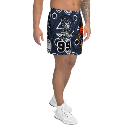 Love The Hustle® Personalized Uni Athletic Long Shorts Navy Squad