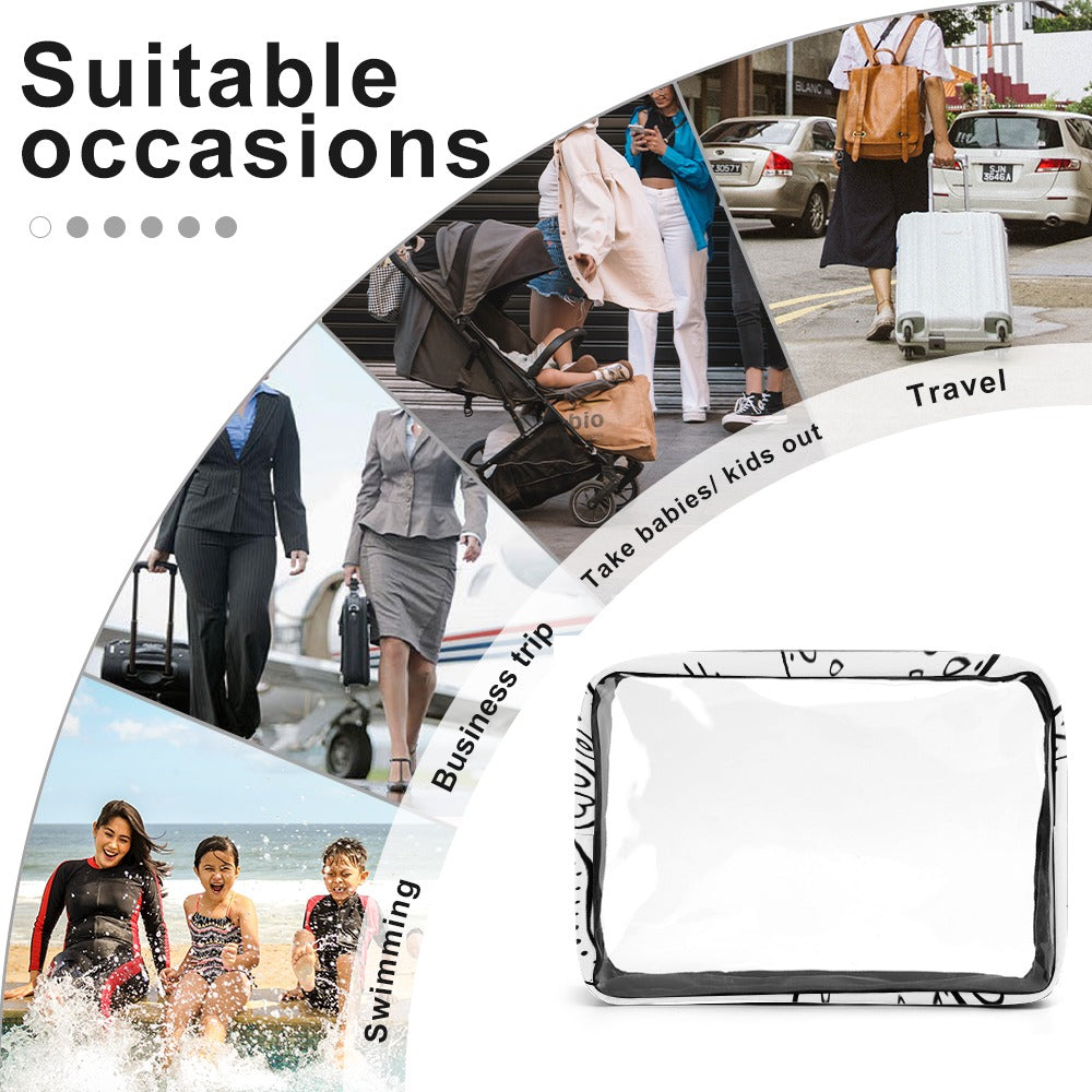 Love The Hustle™ Bandana Transparent Storage Bag – Five in One Collection
