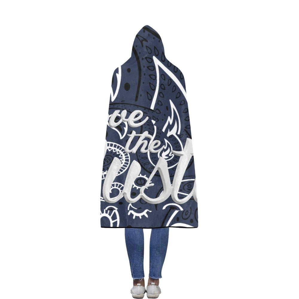 Love The Hustle Flannel Hooded Blanket 60"x80"