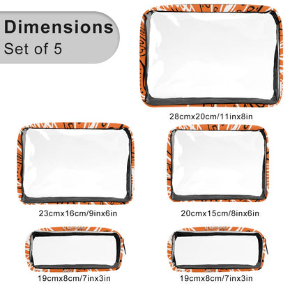 Love The Hustle™ Bandana Transparent Storage Bag – Five in One Collection