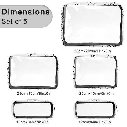 Love The Hustle™ Bandana Transparent Storage Bag – Five in One Collection