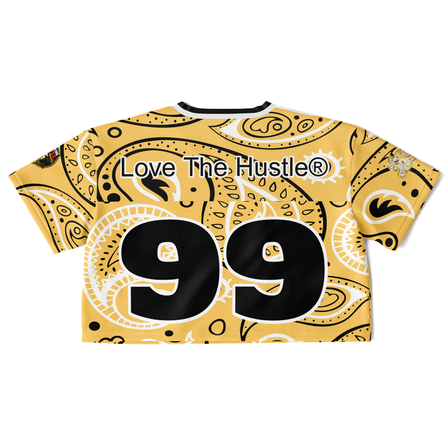 Love The Hustle® Cropped Football Jersey - Yellow Squad