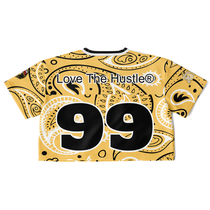 Love The Hustle® Cropped Football Jersey - Yellow Squad
