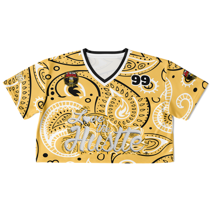 Love The Hustle® Cropped Football Jersey - Yellow Squad