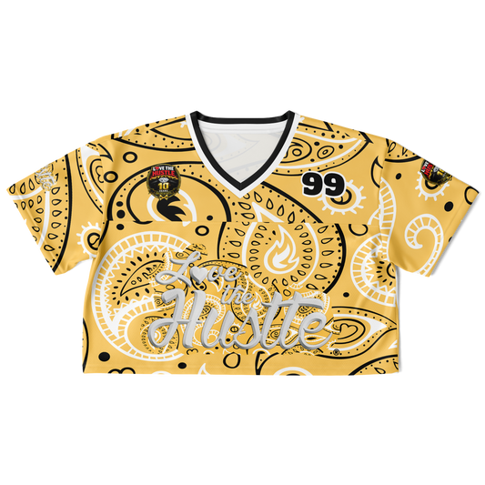 Love The Hustle® Cropped Football Jersey - Yellow Squad