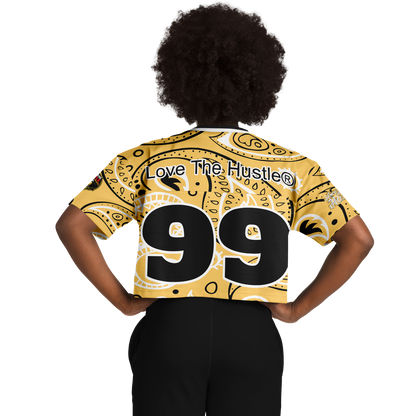 Love The Hustle® Cropped Football Jersey - Yellow Squad