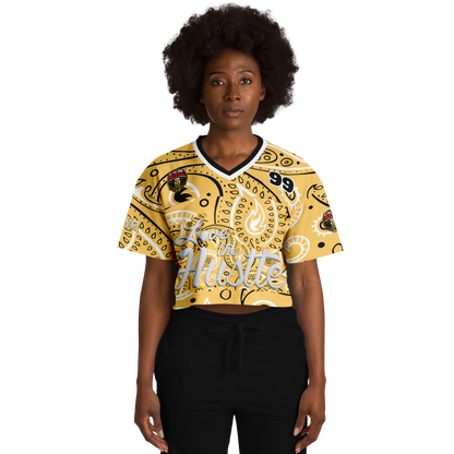 Love The Hustle® Cropped Football Jersey - Yellow Squad