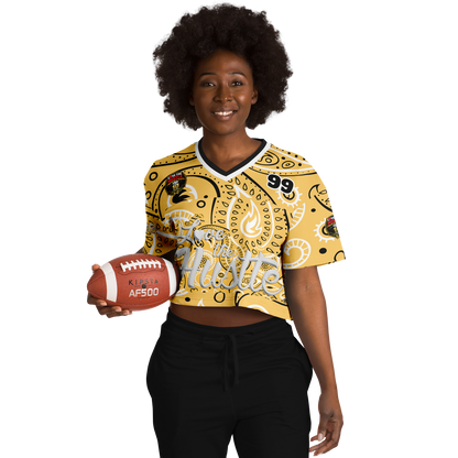 Love The Hustle® Cropped Football Jersey - Yellow Squad