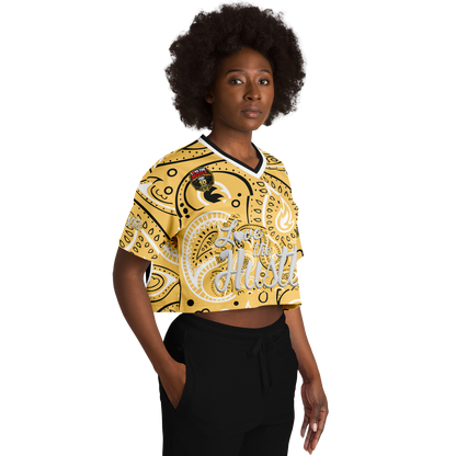 Love The Hustle® Cropped Football Jersey - Yellow Squad