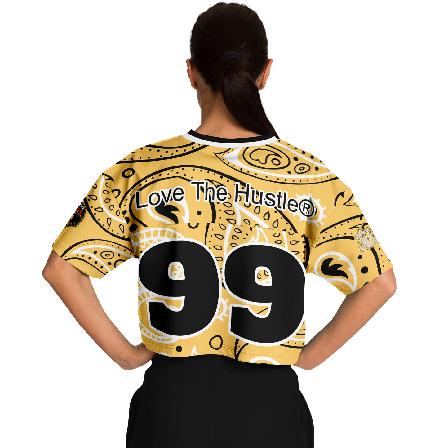 Love The Hustle® Cropped Football Jersey - Yellow Squad