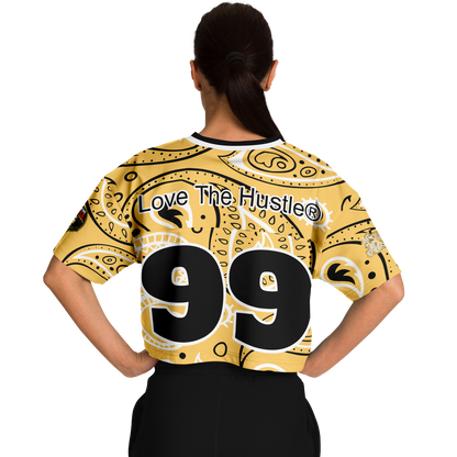 Love The Hustle® Cropped Football Jersey - Yellow Squad