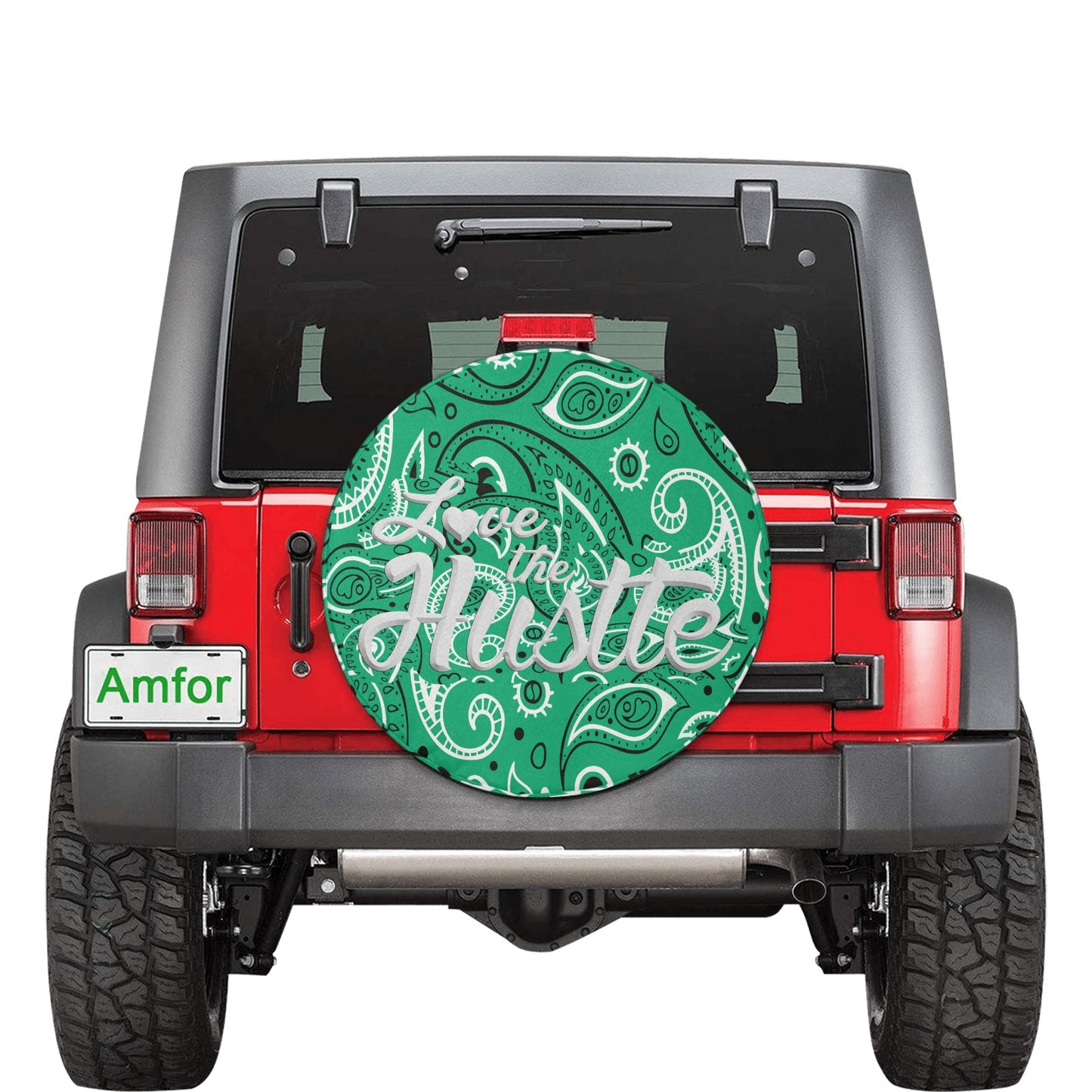 Love The Hustle Spare Tire Cover (Small) (15")