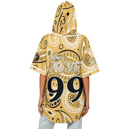Love The Hustle® Hooded Baseball Jersey - Yellow Squad