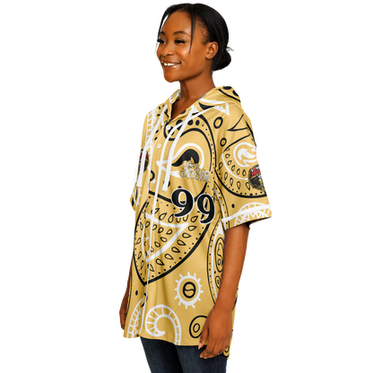 Love The Hustle® Hooded Baseball Jersey - Yellow Squad