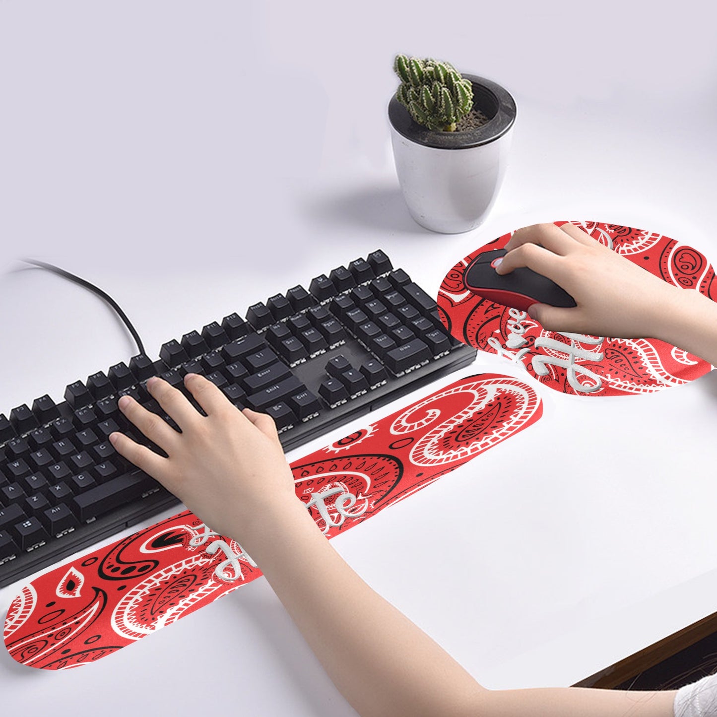 Love The Hustle Mouse Pad and Hand Rest Set