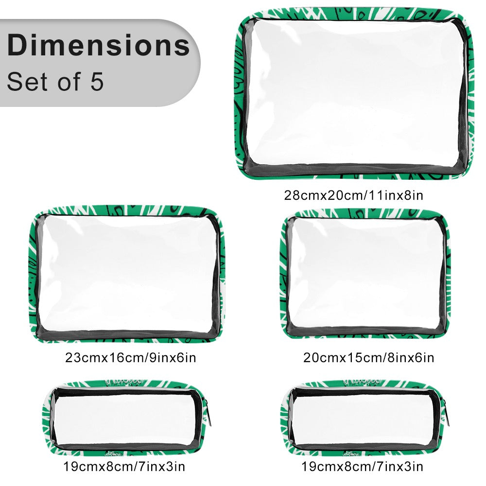 Love The Hustle™ Bandana Transparent Storage Bag – Five in One Collection