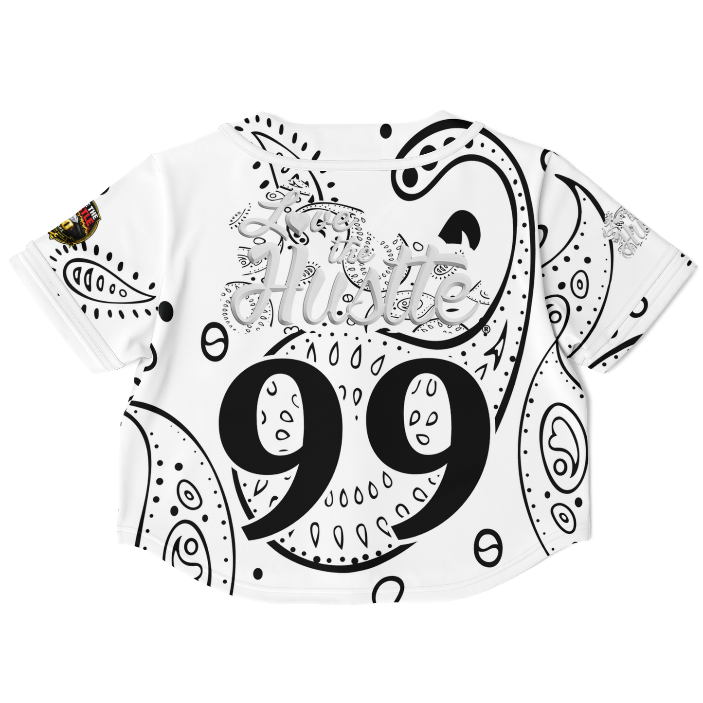 Love The Hustle® Cropped Baseball Jersey - White Squad