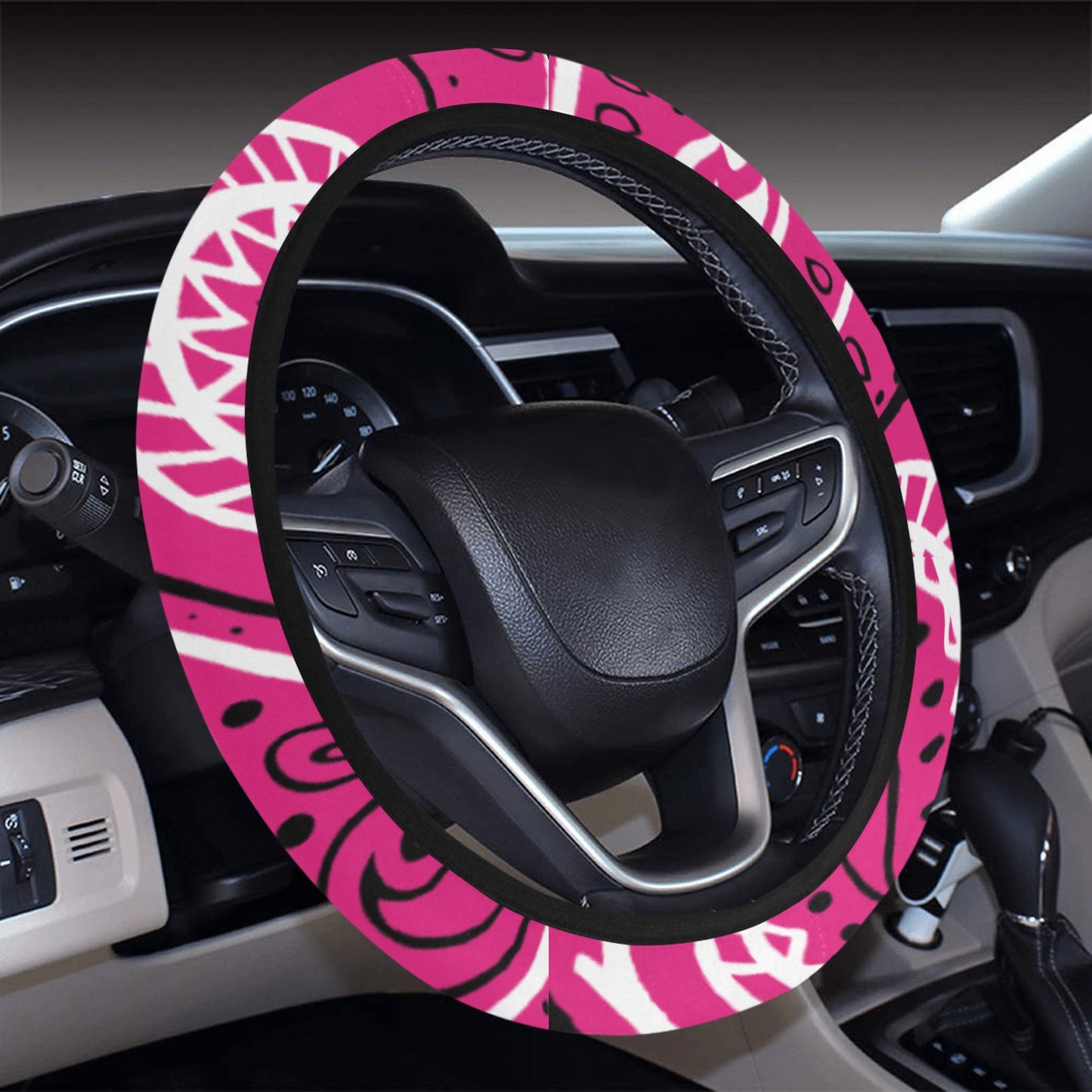 Love The Hustle Auto Steering Wheel Cover with Elastic Edge