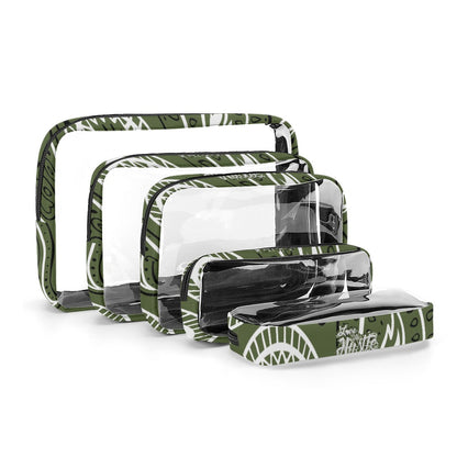 Love The Hustle™ Bandana Transparent Storage Bag – Five in One Collection