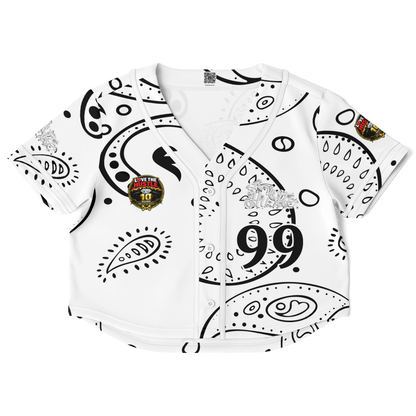 Love The Hustle® Cropped Baseball Jersey - White Squad