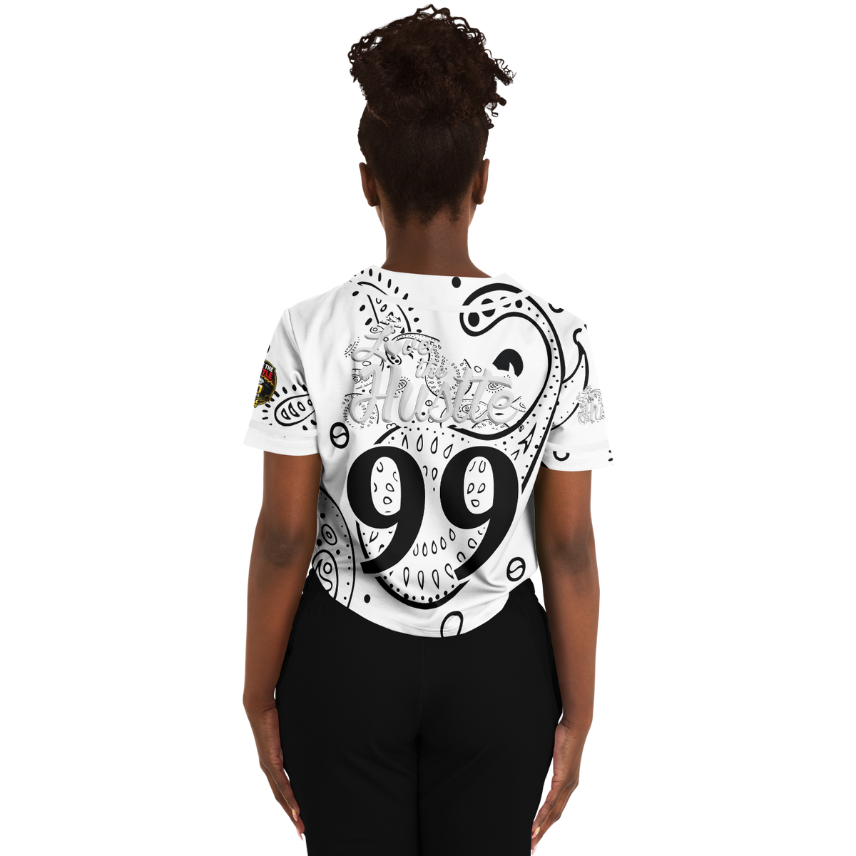 Love The Hustle® Cropped Baseball Jersey - White Squad