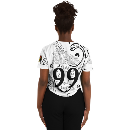 Love The Hustle® Cropped Baseball Jersey - White Squad