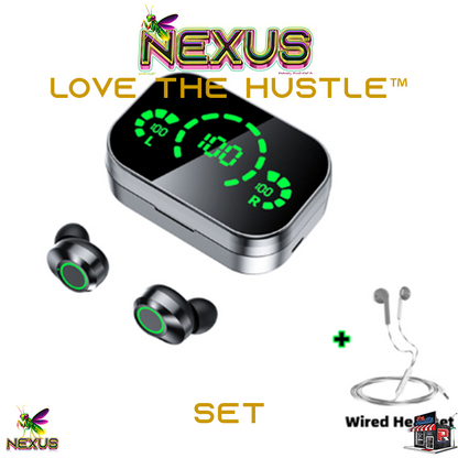 Nexus™ Quantum Firefly Crystal Sound EarPods – High-Fidelity Wired & Bluetooth In-Ear Headphones