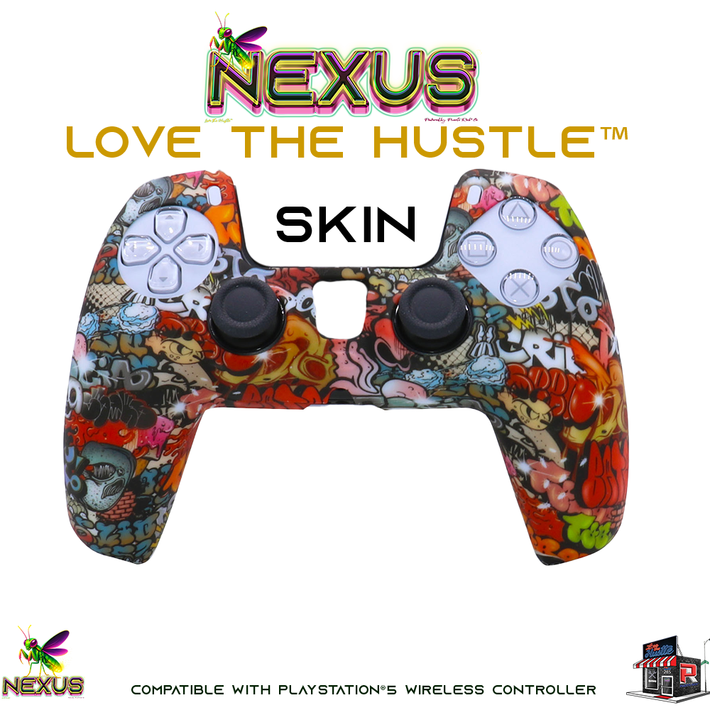 Nexus™ Quantum Firefly­™ Silicone Camo & Abstract Skins – Compatible with PS5® DualSense Wireless Controller