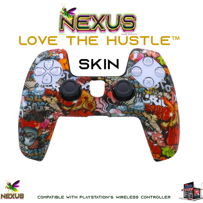 Nexus™ Quantum Firefly­™ Silicone Camo & Abstract Skins – Compatible with PS5® DualSense Wireless Controller